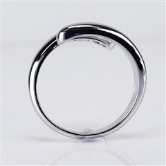 Bulgari GIA Certified Oval Diamond Bypass Ring in 18K White Gold